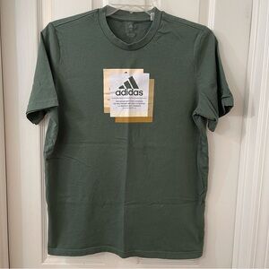 Adidas Graphic Print T-Shirt - Green.  Mens:  Medium.